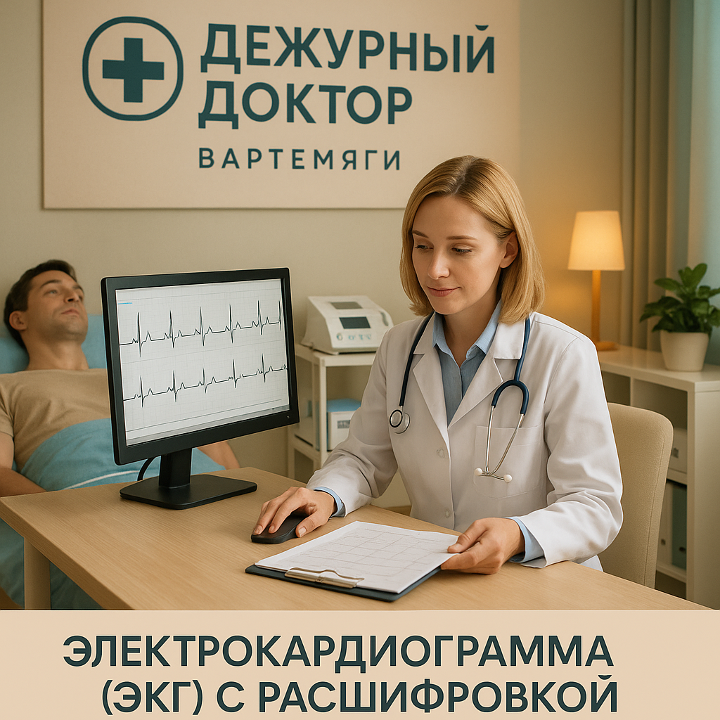 Электрокардиограмма (ЭКГ) с расшифровкой